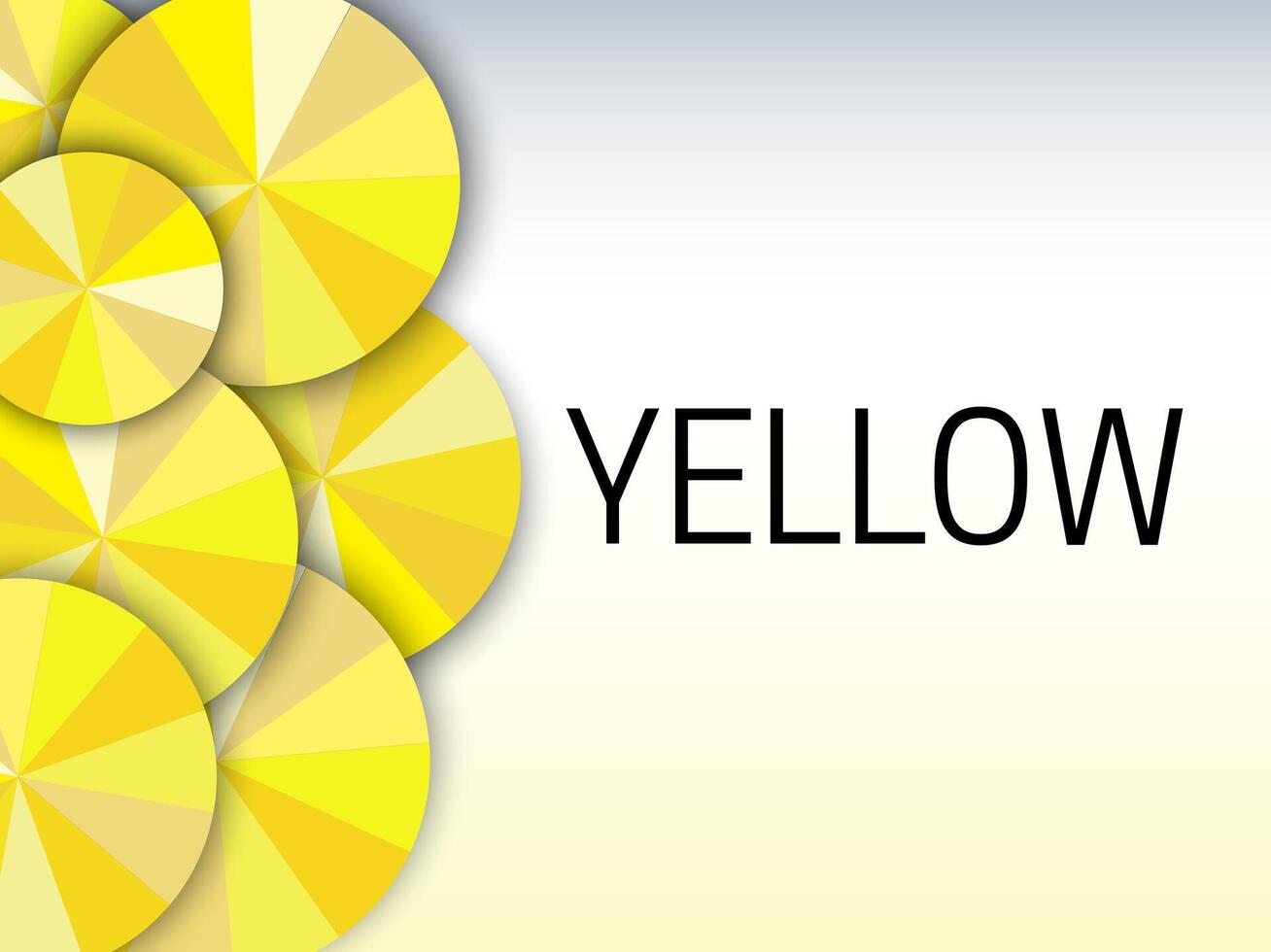 Yellow Color Background Illustration Banner with Yellow Shade Color Wheels vector