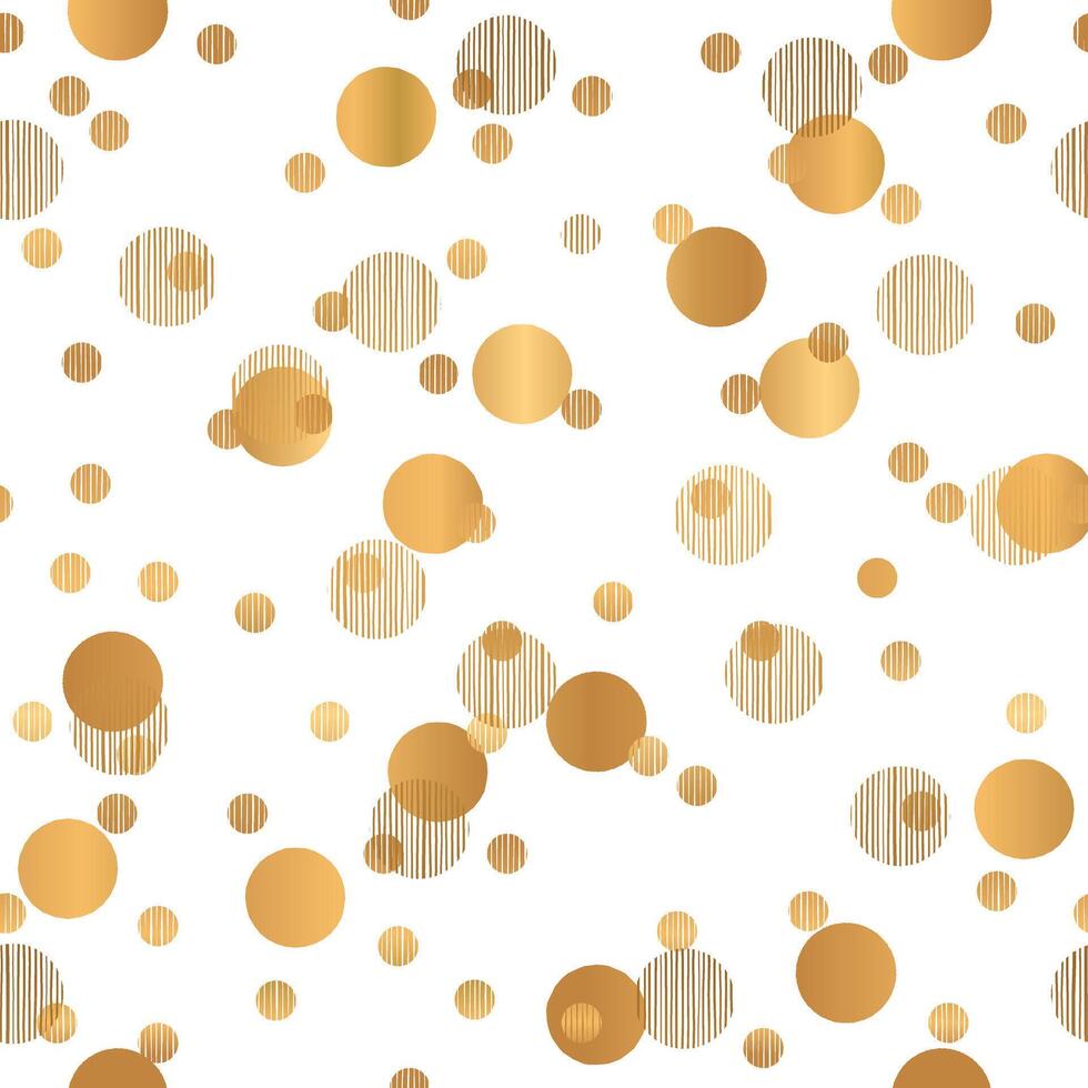 Gold Luxury Pattern Design with Golden Circles Background vector