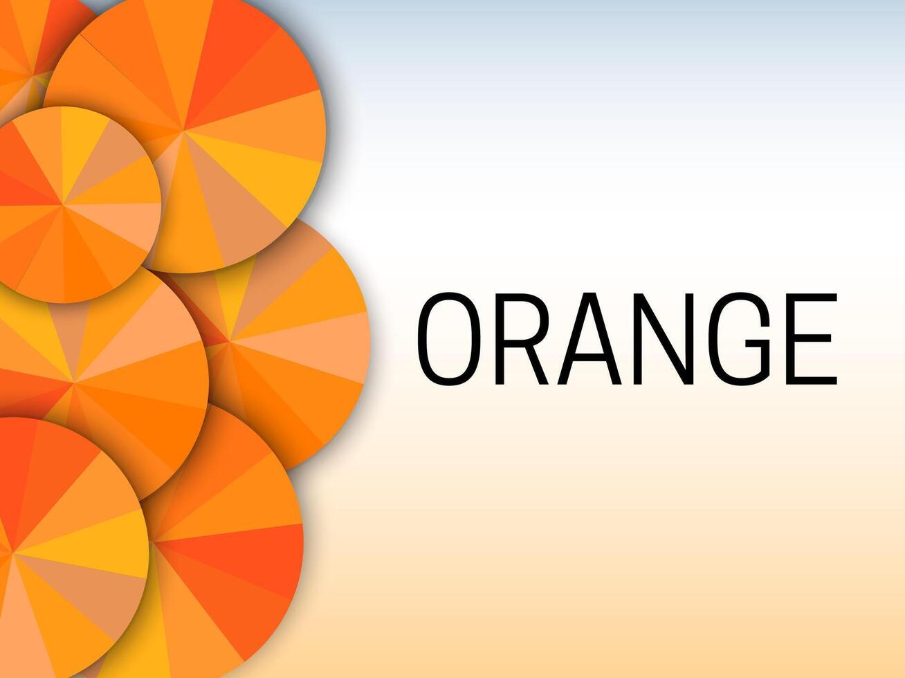Orange Color Background Illustration Banner with Orange Shade Color Wheels vector
