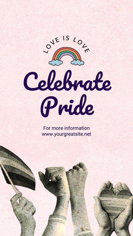 instagram story pride month for social media template