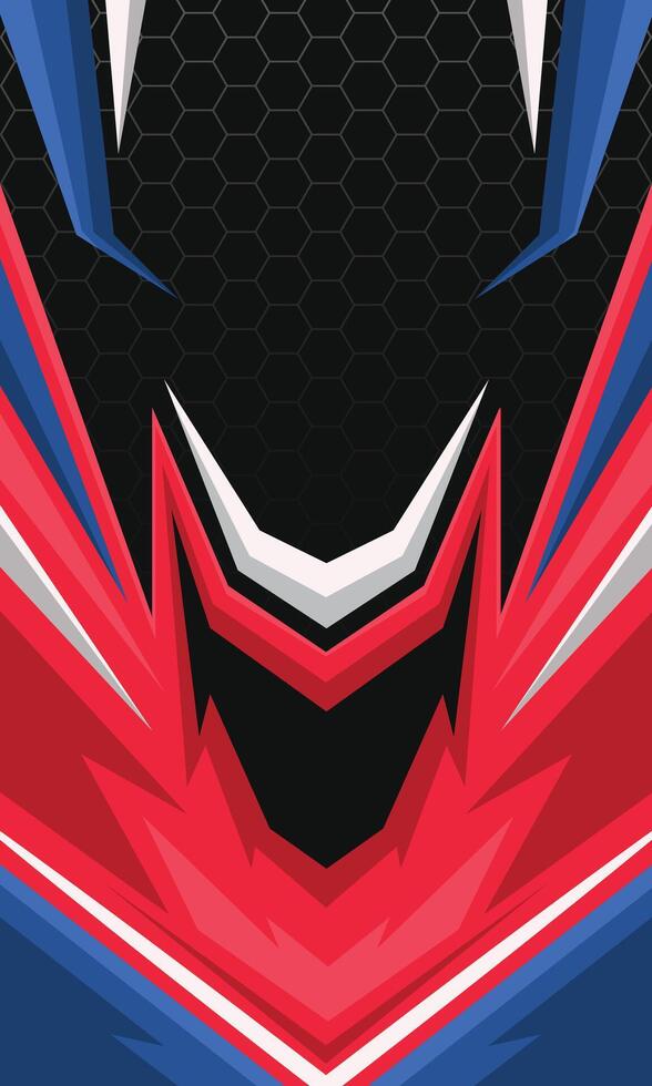 Racing style geometric abstract background. Sublimation printing jersey fabric template vector