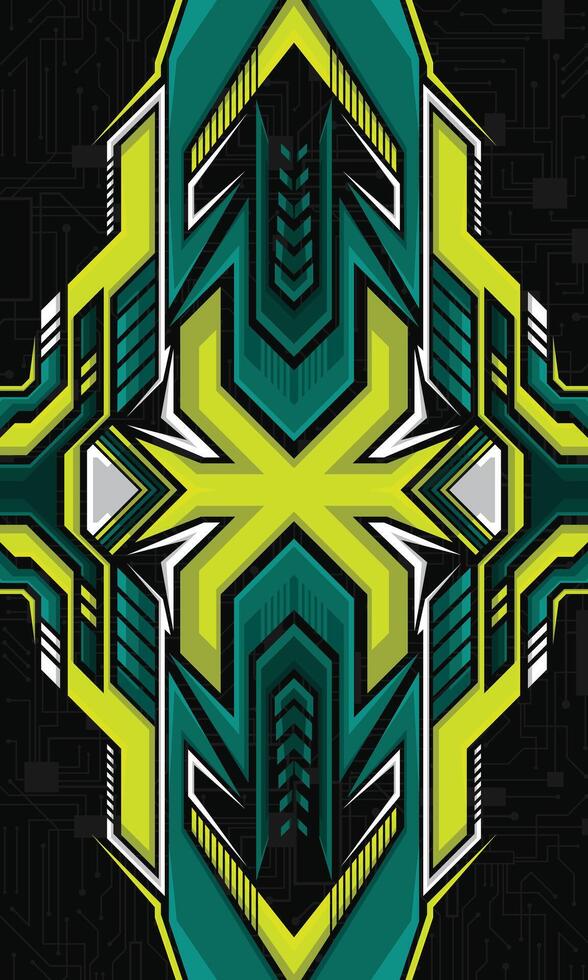 Racing style geometric abstract background. Sublimation printing jersey fabric template vector