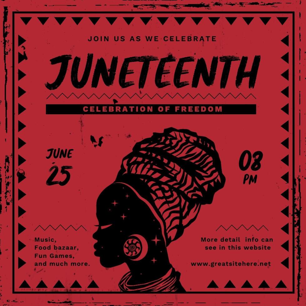 Junetenth Festivity Instagram Post Template