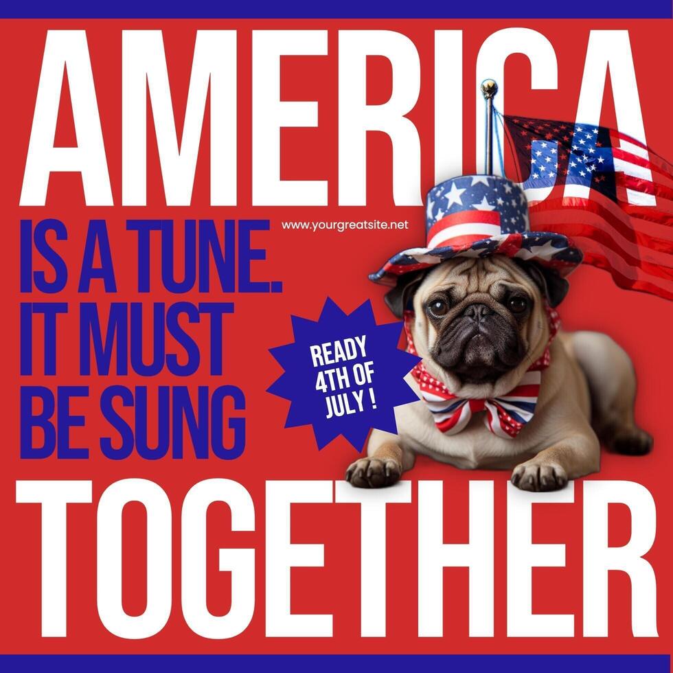 Quotes for 4th Of July Instagram Post template