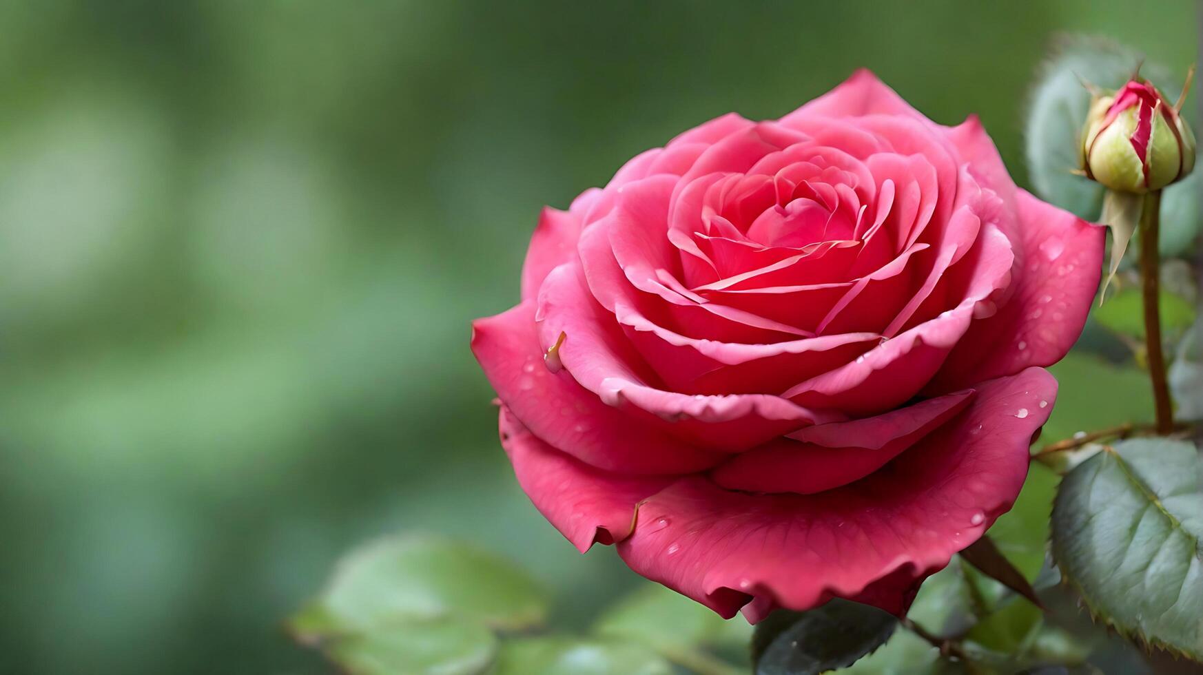 beautiful red Rose and bud, beautiful rose Artistic Wallpaper photo