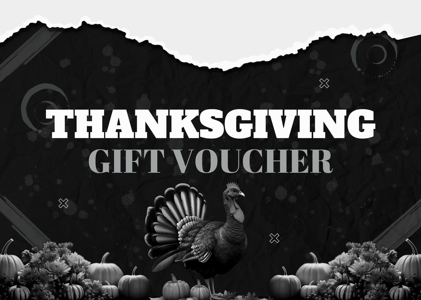 Thanksgiving Gift Voucher Certificate template