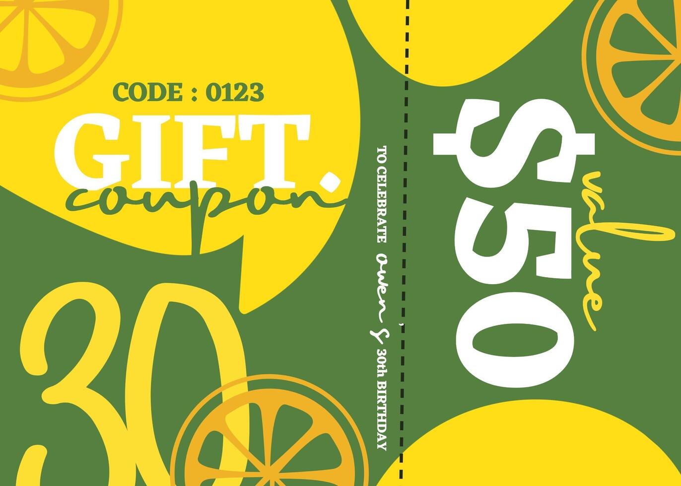 30th Birthday Gift Card Template