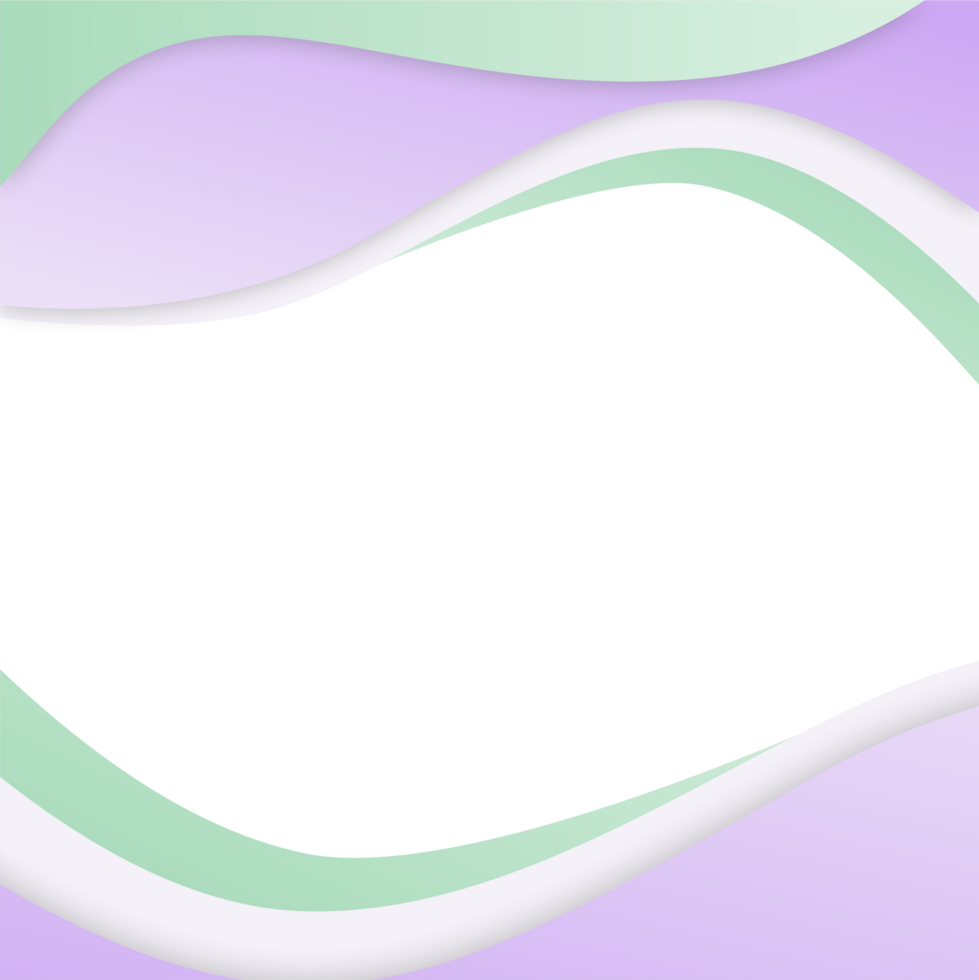 transparent abstract wave purple pastel border frame background png