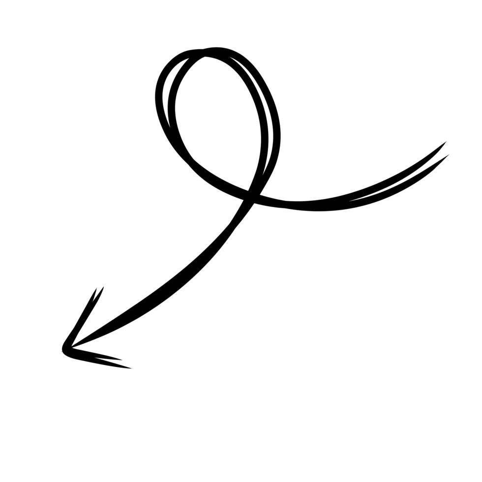 Black arrow sketch png