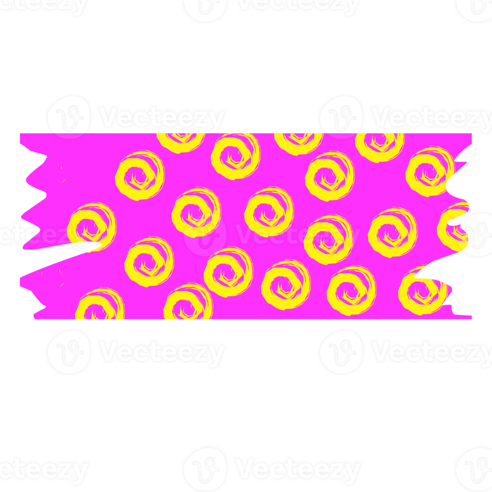 Colorful washi tape for your design png