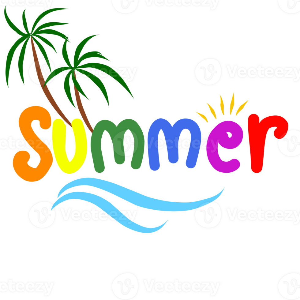 Summer illustation aesthetic png