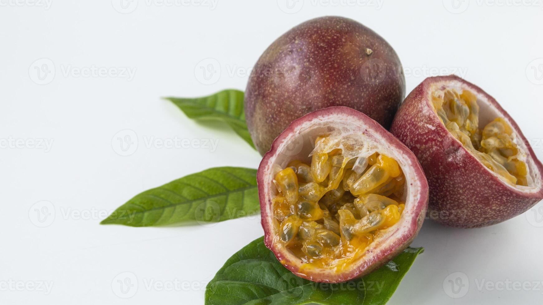 passion fruit on white background photo