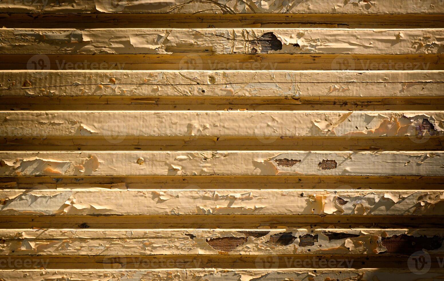 Horizontal retro background with wooden boards of different colors photo