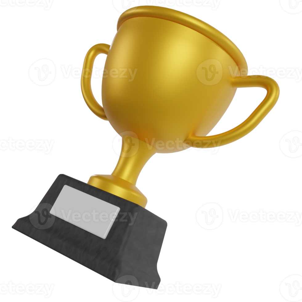 3d Trophy Cup icon Concept of champion and winner award. 3D illustration of prizes and badges png