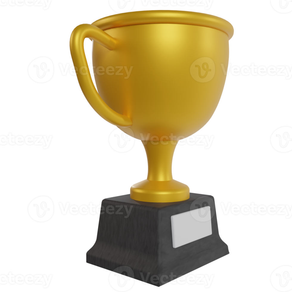 3d Trophy Cup icon Concept of champion and winner award. 3D illustration of prizes and badges png