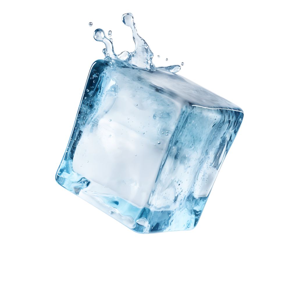 Glacial Gust Cutouts of Flying Ice Cubes png
