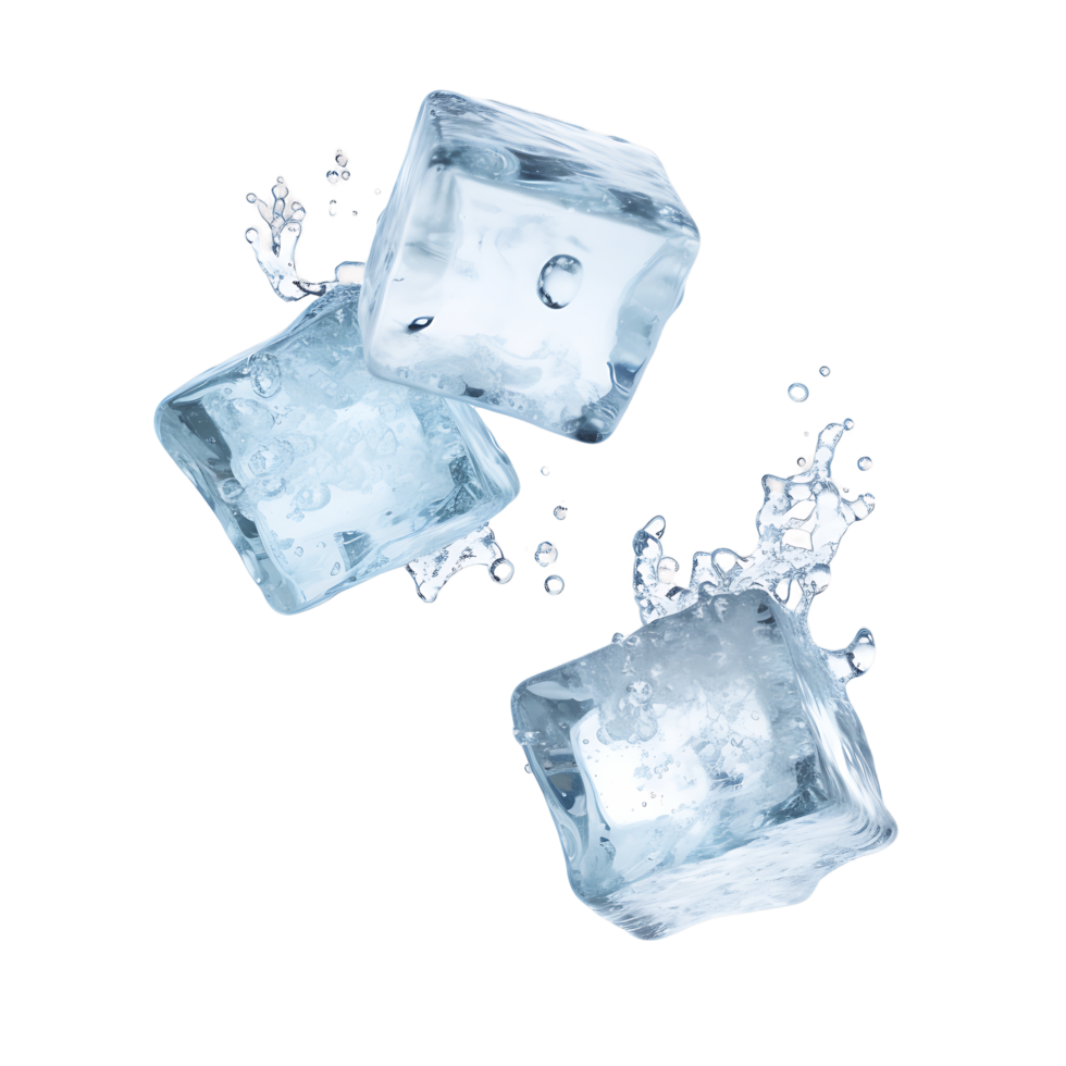 Subzero Soar Cutouts of Flying Ice Cubes png