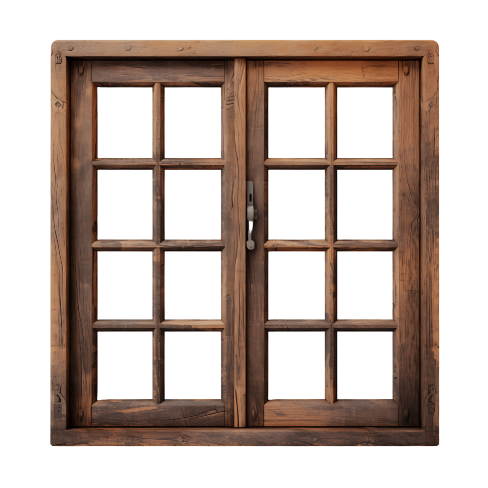 Antique Wooden Window Frame Silhouettes png