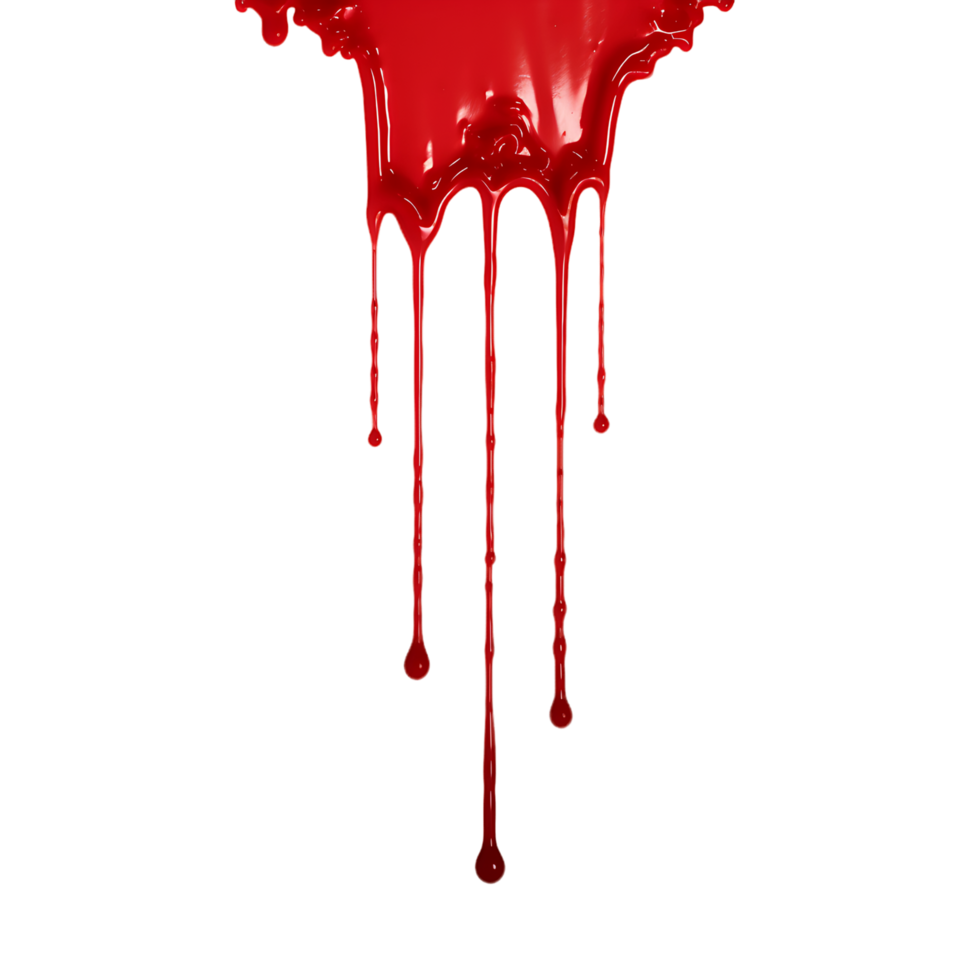Terrifying Cutouts of Splattered Blood Drops png