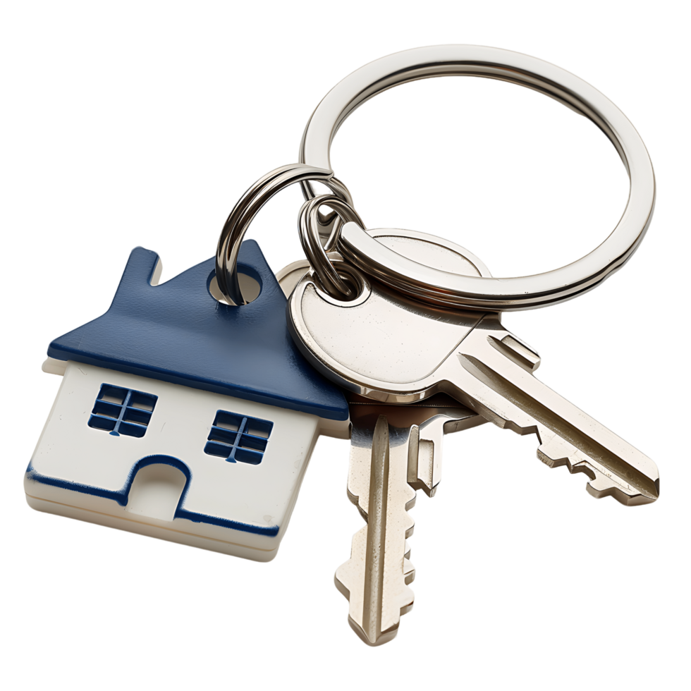 Unlock Happiness House Key Keychain Silhouettes png