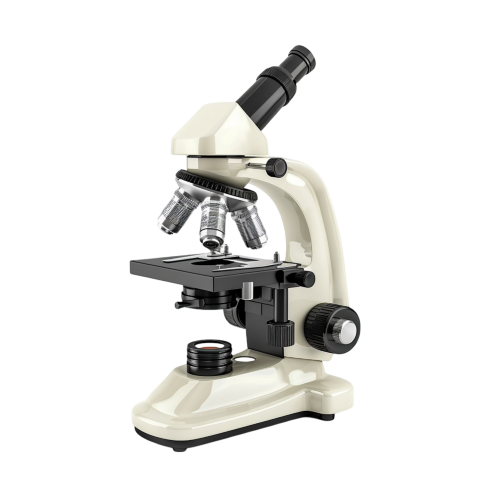 microscope on a transparent background AI-Generated png