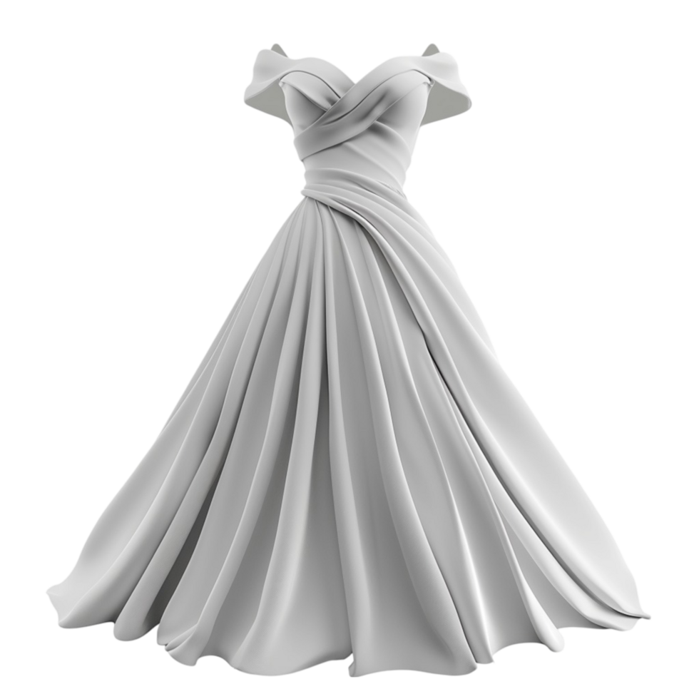 a white dress on a hanger on a transparent background AI-Generated png
