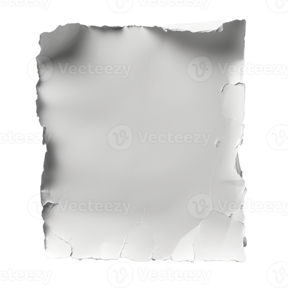 Crumpled paper sheet isolated on transparent background png