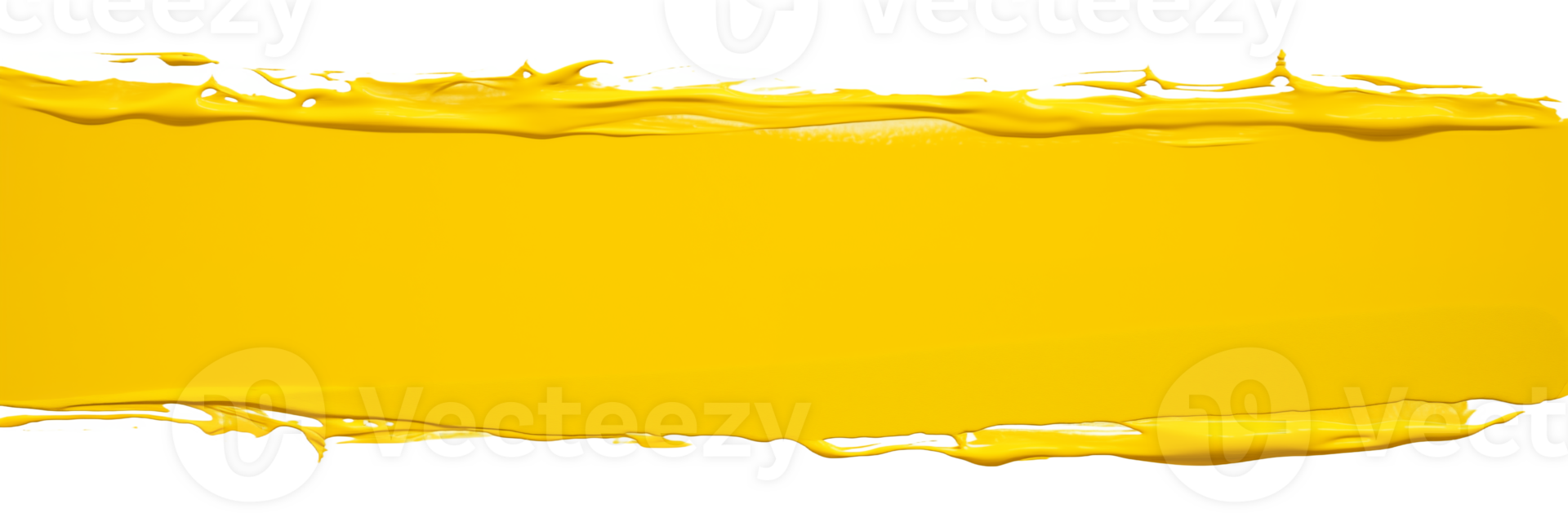 Vibrant yellow abstract brushstroke on textured background png
