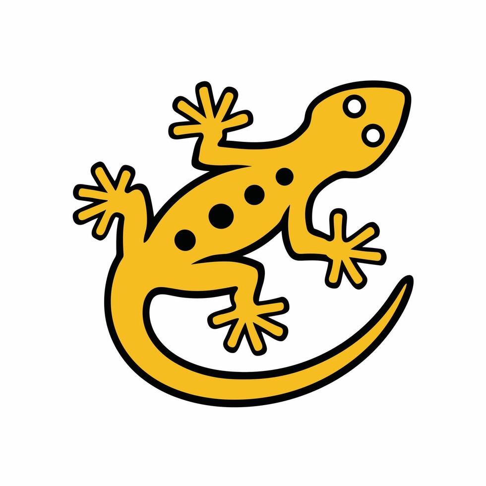 Lizard Gecko Animal flat illustration on white background vector