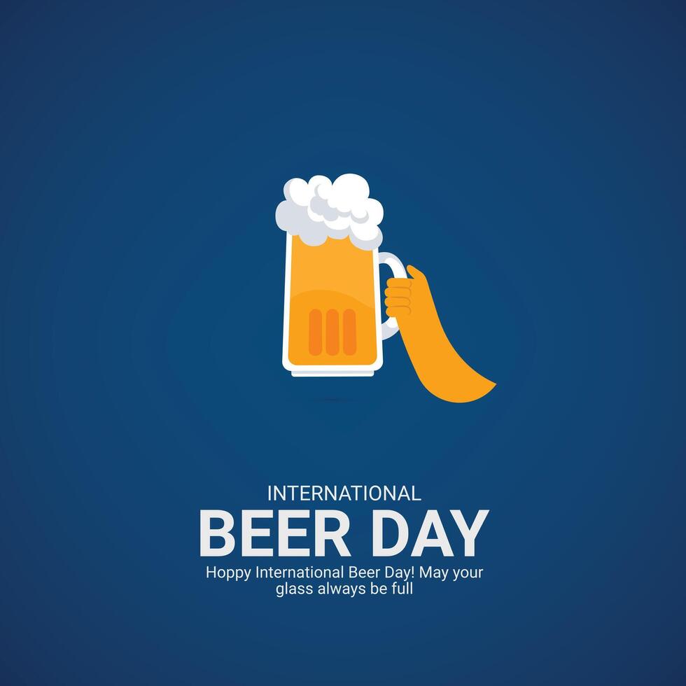 International Beer Day creative ads design. Beer Day element isolated on Template for background. Beer Day Poster, , illustration. August 4. Important day vector
