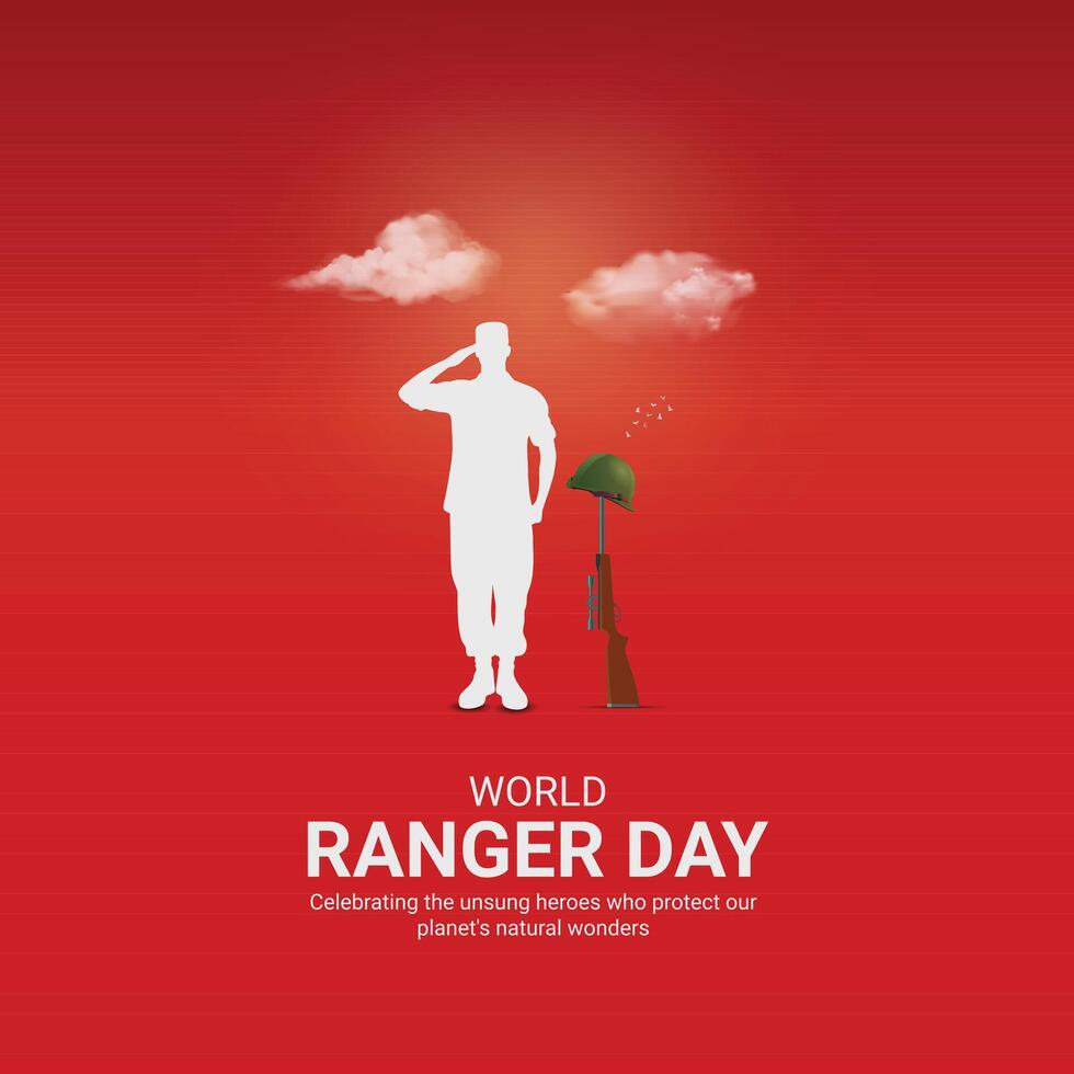 World Ranger Day creative ads design. Ranger Day isolated on a Template for background. Ranger Day Poster, July 31. Important day vector