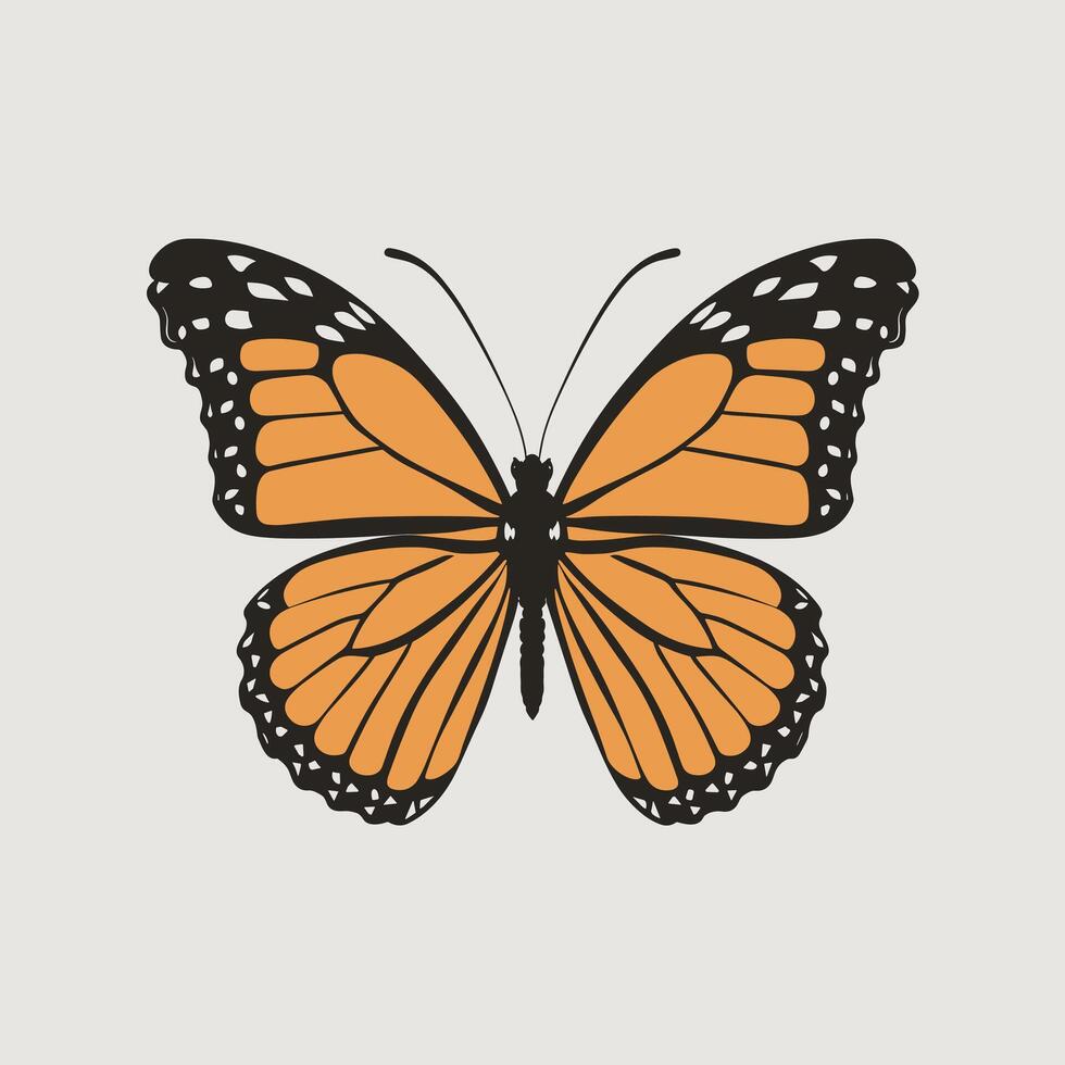 Flying butterfly . Flat illustration of flying butterfly icon isolated on white background vector