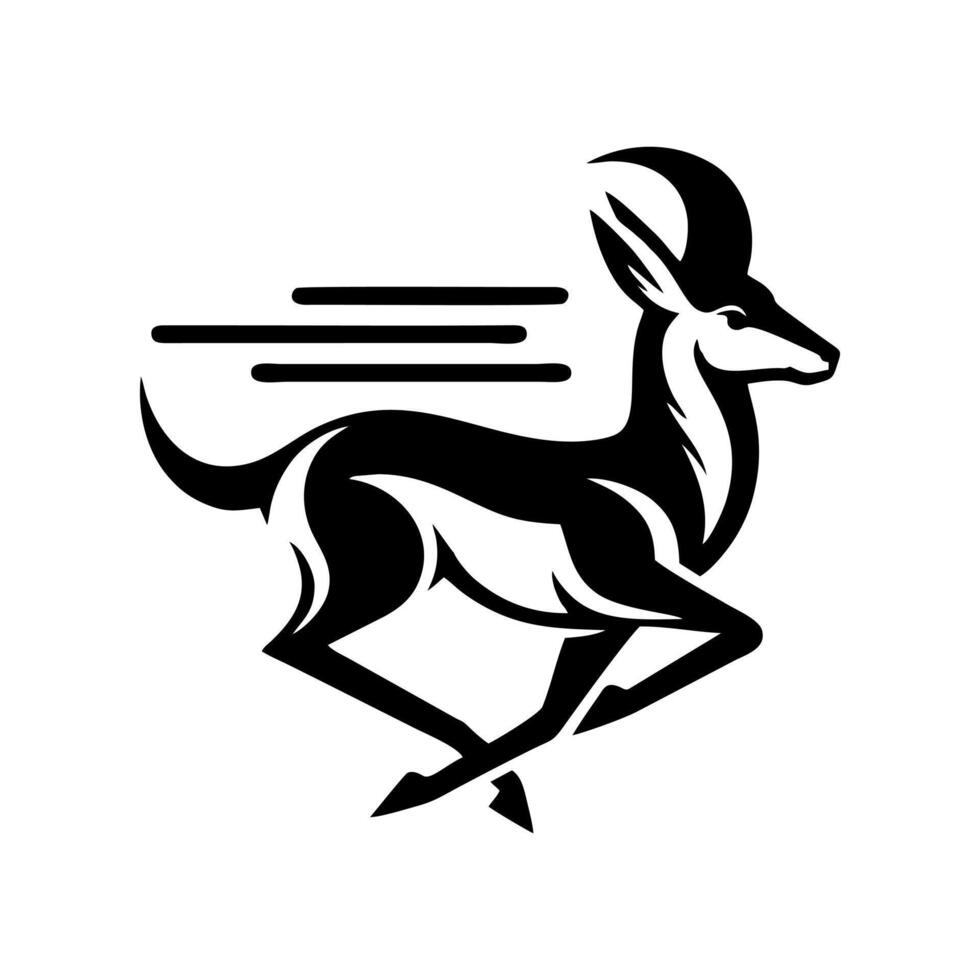 Antelope logo design vector