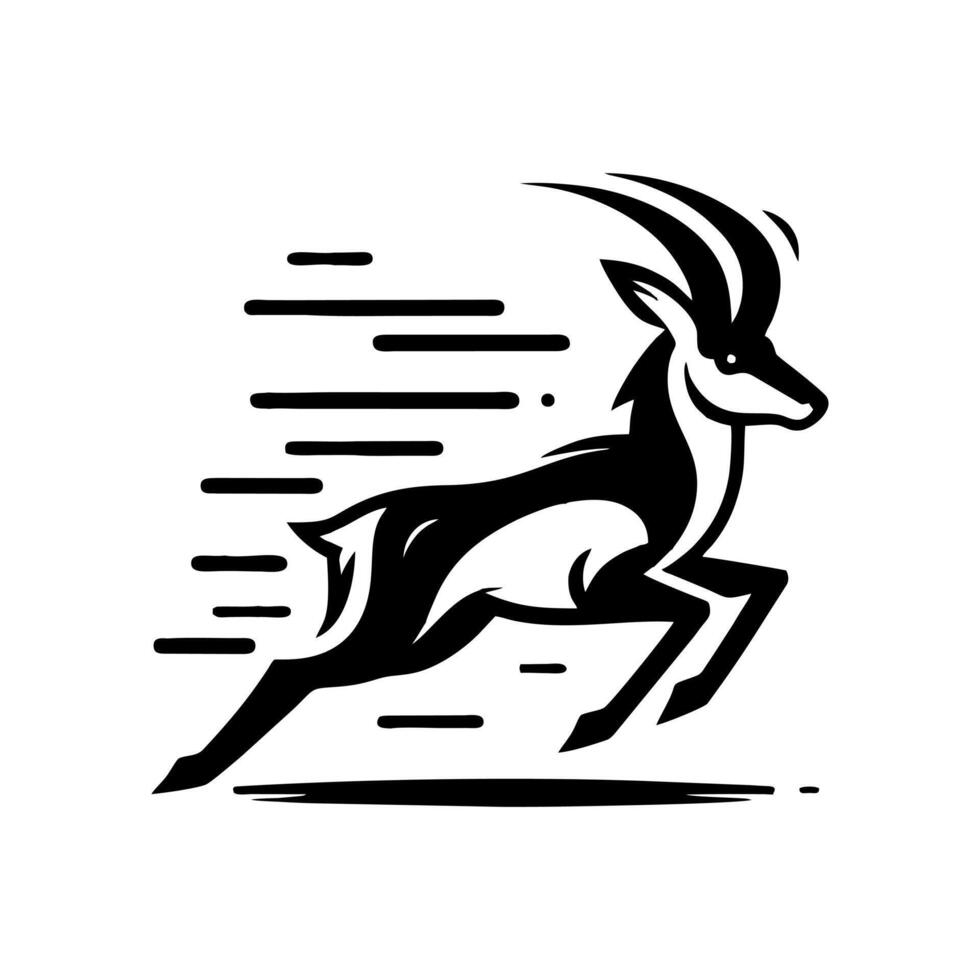 Antelope logo design vector