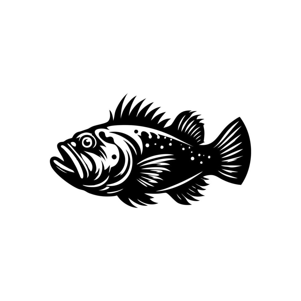 fish predator logo design. goliath logo design inspiration vector