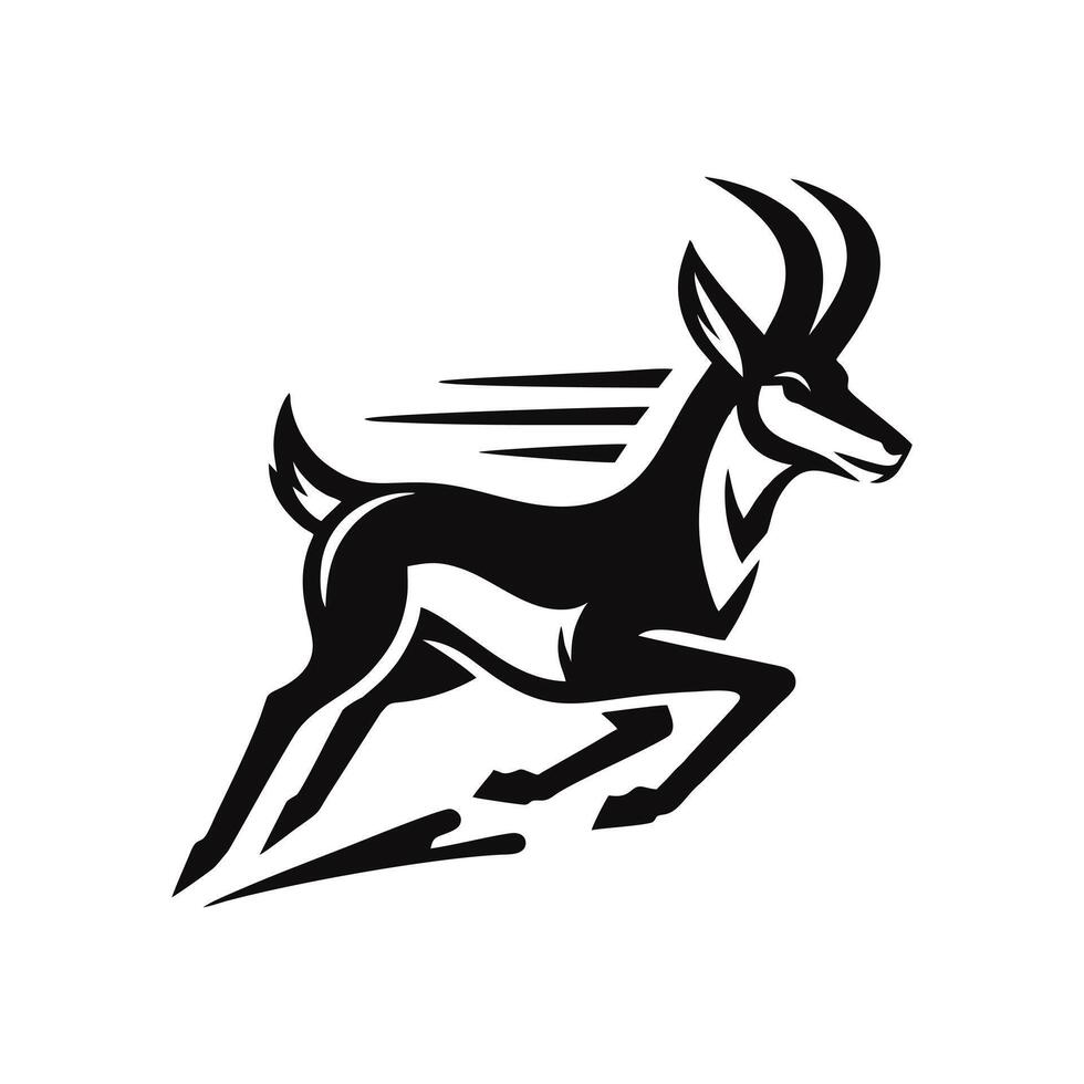 Antelope logo design vector