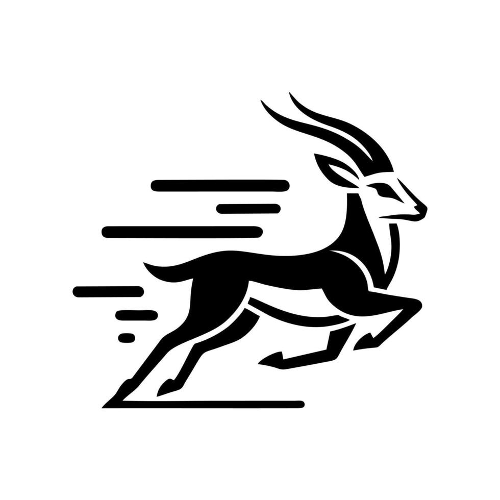 Springbok logo. springbok illustration. springbok wild animal vector