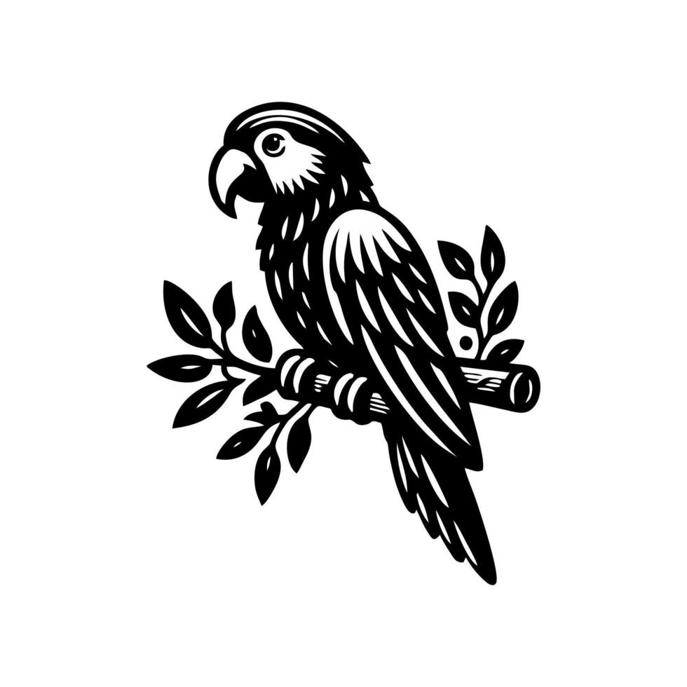 parrot logo design macaw illustration. parrot logo design vector