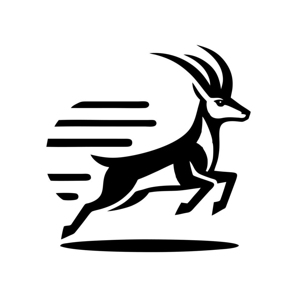 Antelope logo design vector