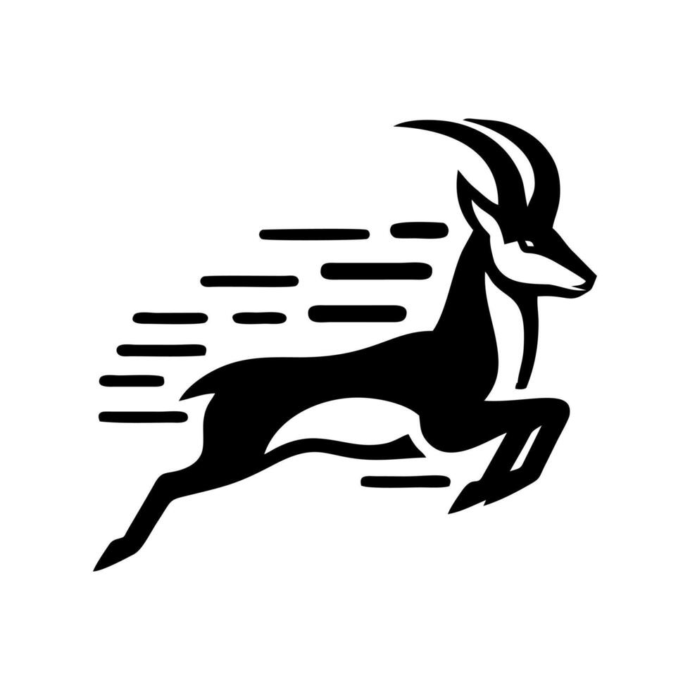 Antelope logo design vector