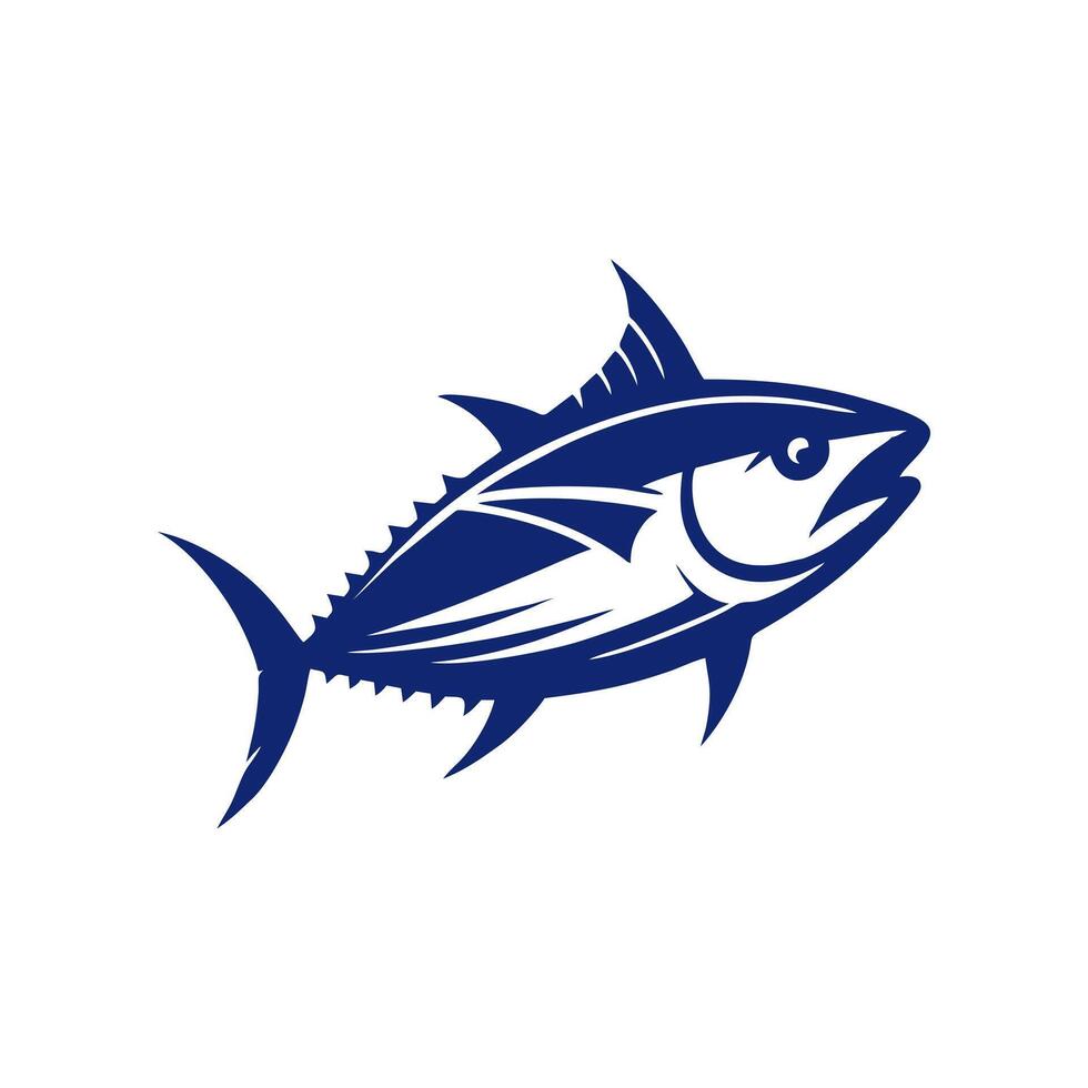 Tuna icon logo. tuna logo design illustration vector