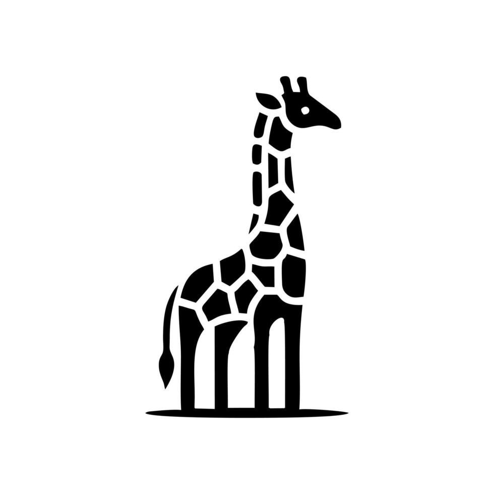 Giraffe animal logo design, logo illustration vector
