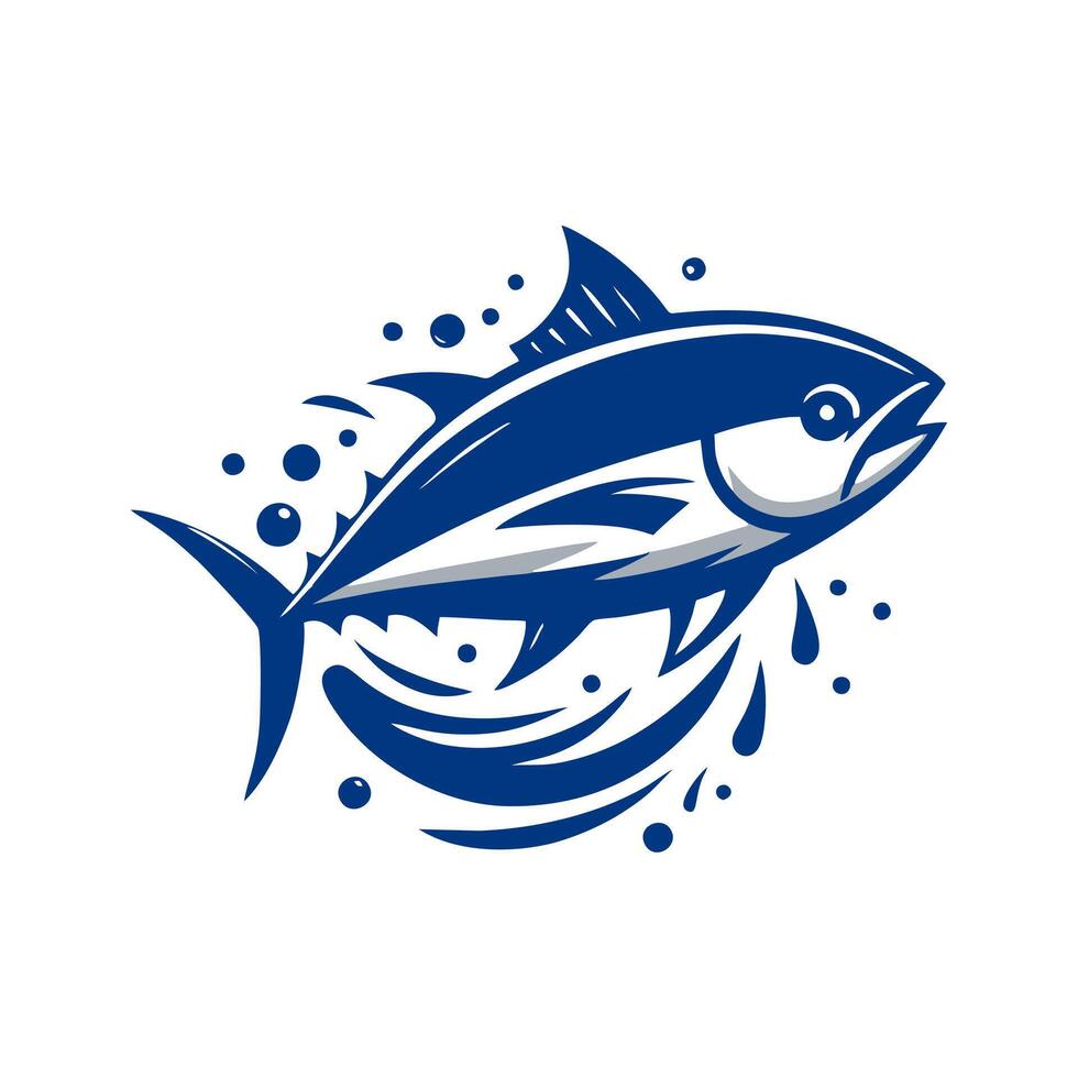 Tuna icon logo. tuna logo design illustration vector