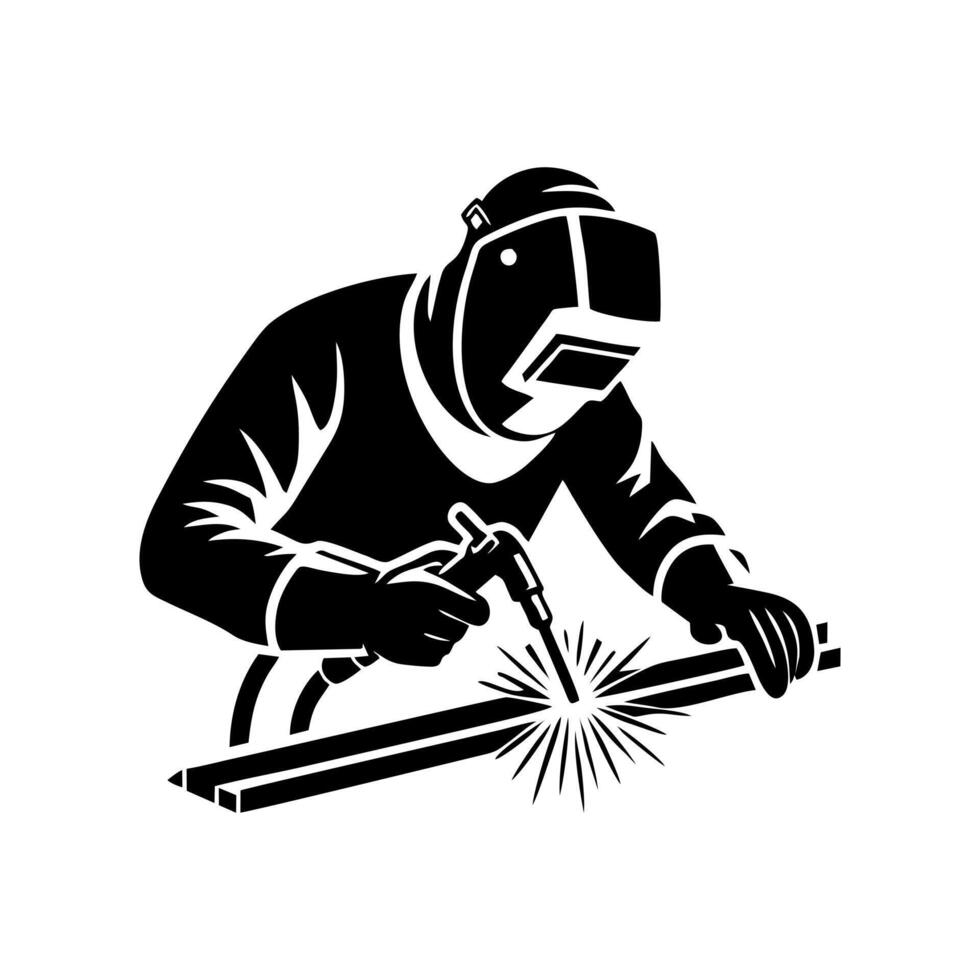 Welder logo design illustration. Welder logo vector
