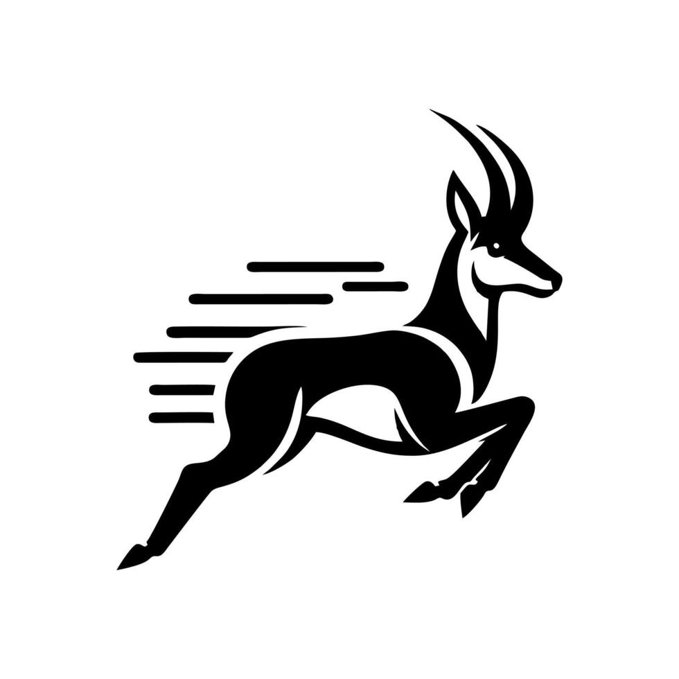Antelope logo design vector
