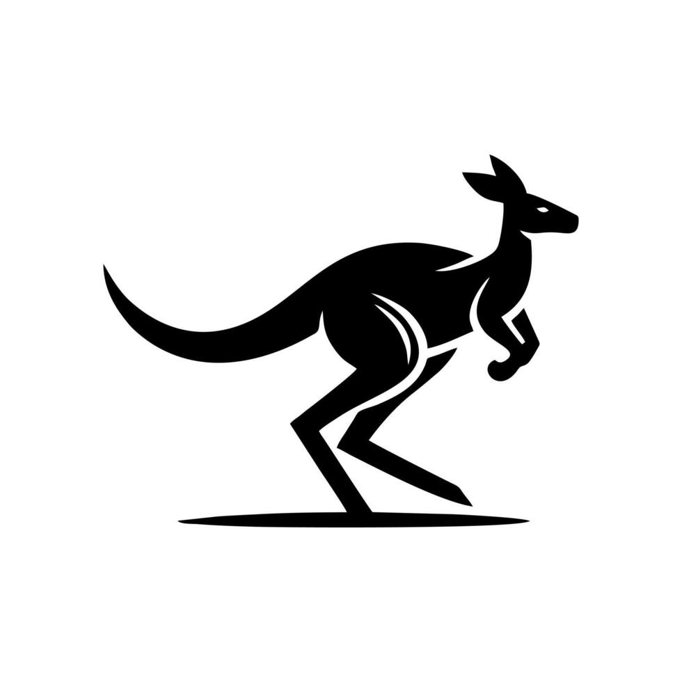 RUNNING KANGAROO LOGO. KANGAROO LOGO DESIGN TEMPLATE vector
