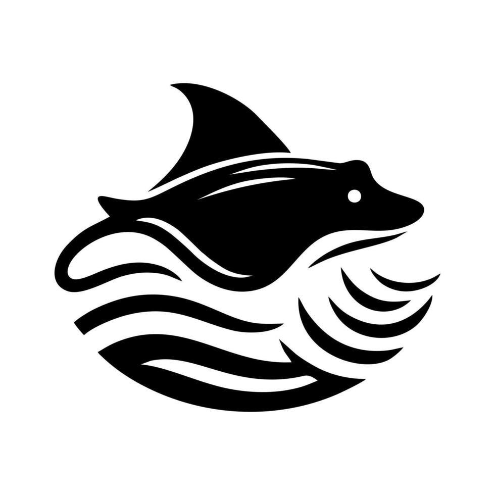 Stingray Logo Design Illustrator vector