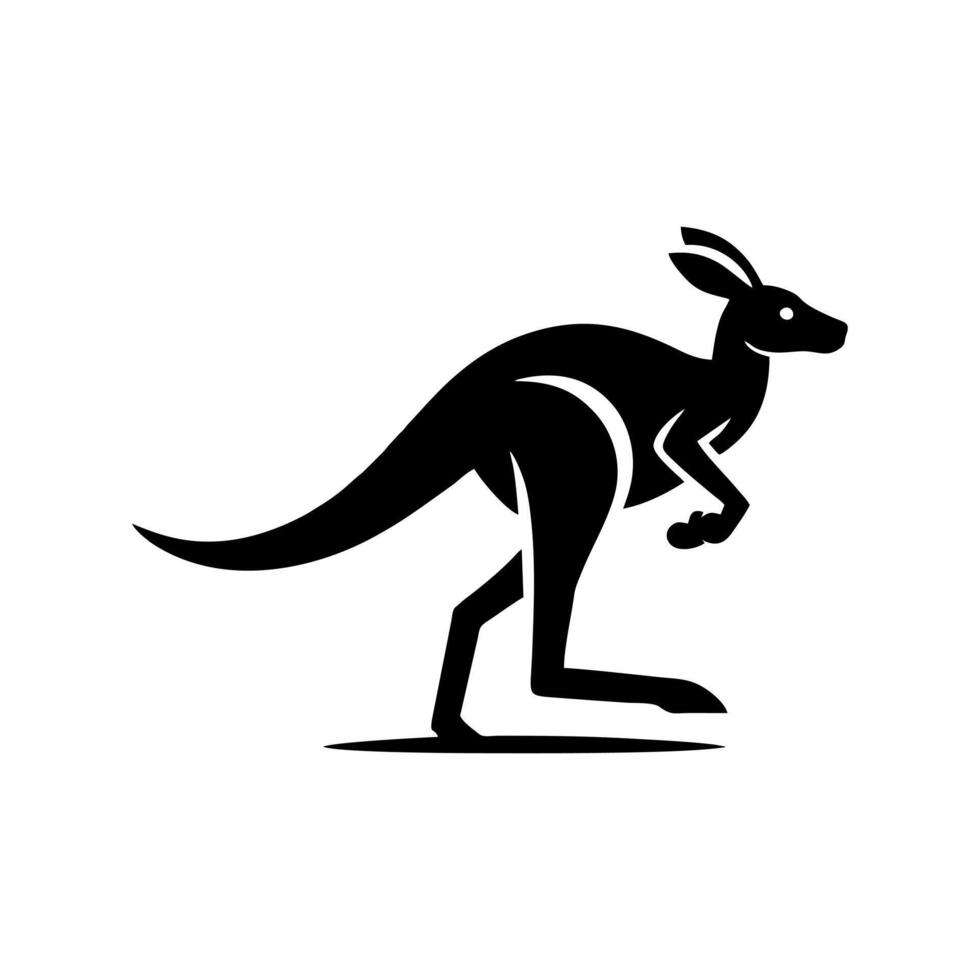 RUNNING KANGAROO LOGO. KANGAROO LOGO DESIGN TEMPLATE vector