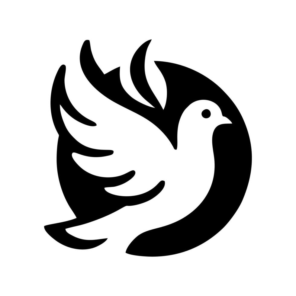 The dove logo design is elegant and luxurious. Dove logo design vector