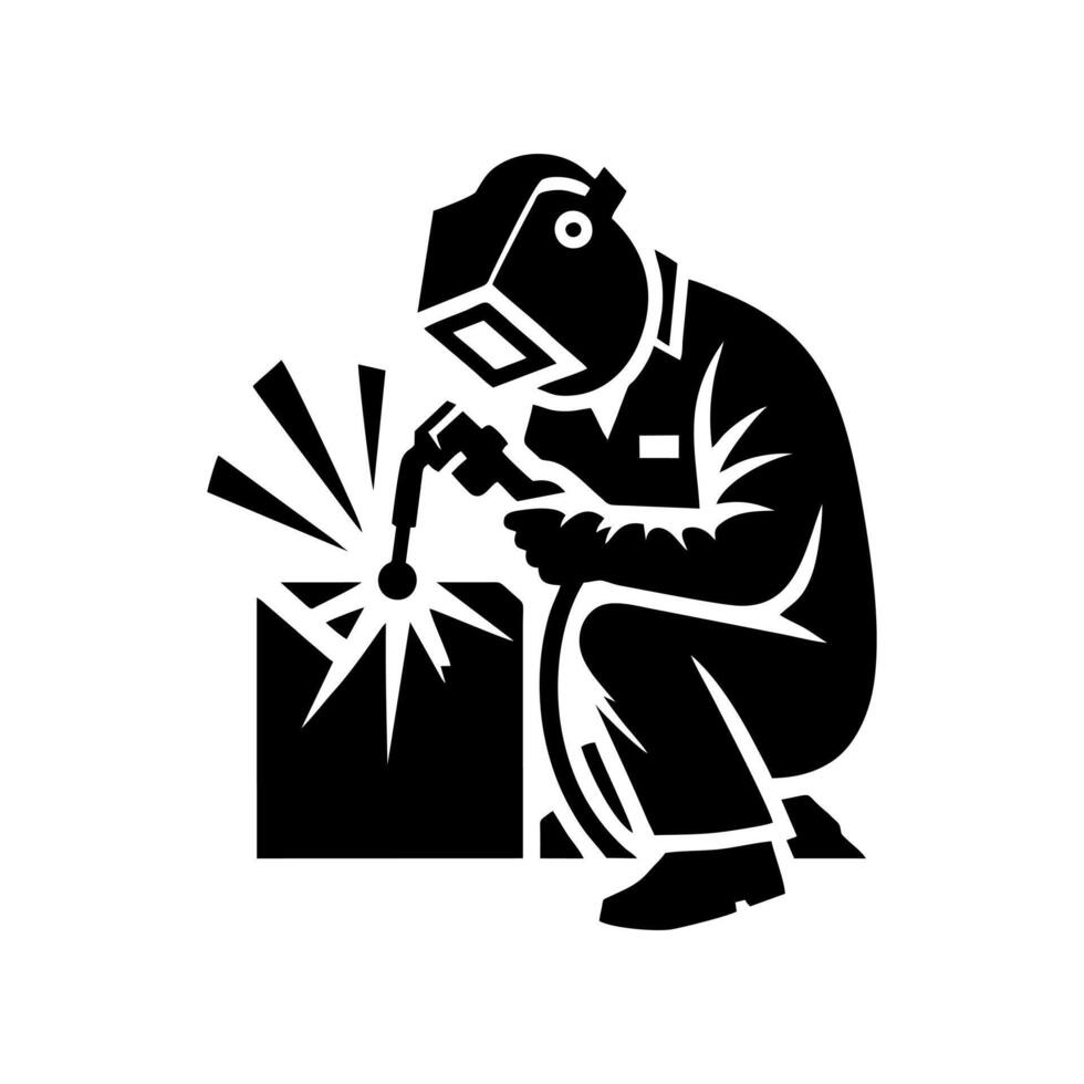 Welder logo design illustration. Welder logo vector